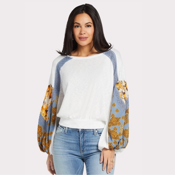 Free People Tops - Free People White Casual Clash Top Sz XS